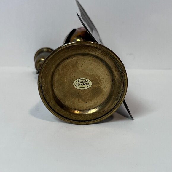 Brass and Copper Angel Candle Holder made in Hong Kong 6" Christian VTG 70's - Picture 7 of 10